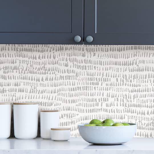 NuWallpaper Kylver Gray Peel & Stick Wallpaper